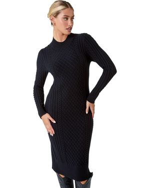 D.u.s.k Cable Knit Midi Dress - Blue