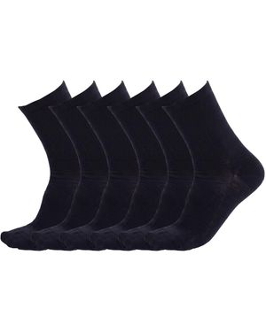 Pro Socks 6 Pairs Cotton Mid-Calf S25609 - Blue