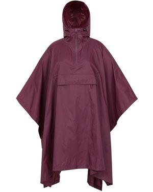 Mountain Warehouse Ladies Pakka Waterproof Poncho (Dark) - Purple