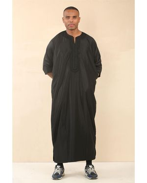 Thobez Moroccan Thobe Djellaba Jubba Robe Eid - Black