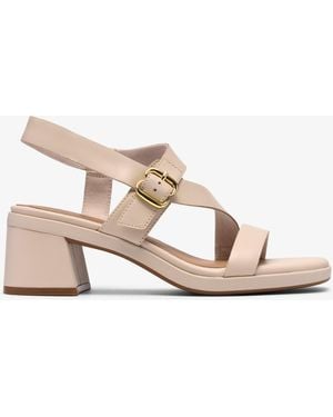 Clarks Jaylan Sol Off Lea Sandals - White