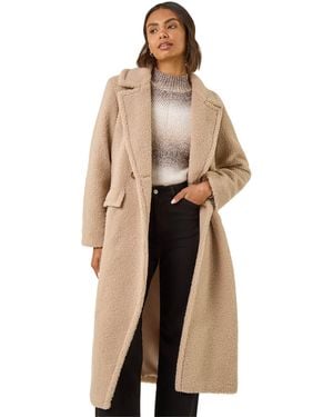 Roman Borg Single Breasted Coat - Natural