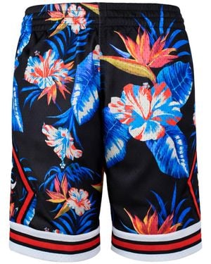 Mitchell & Ness Nba Chicago Bulls Floral Swingman Shorts - Blue
