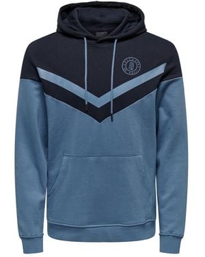 Only & Sons Regular Fit Hoodie - Blue