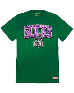 Mitchell & Ness Mitchell & Nes Nba Milwaukee Bucks T-shirt - Groen