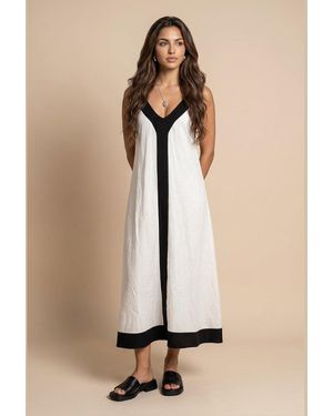 Urban Bliss Contrast Maxi Dress - Natural