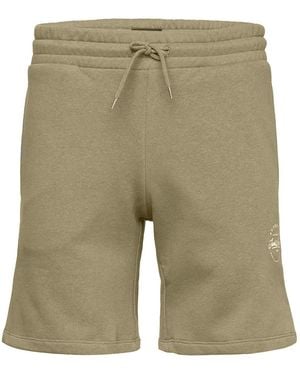 Jack & Jones Shorts Regular Fit Basic Cotton Blended Sweat Dusty - Green