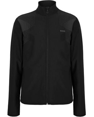 BOSS Sw Active Push Full-Zip 10260714 01 Tracksuit Top - Black
