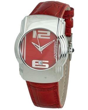 Chronotech Red Leather Watch