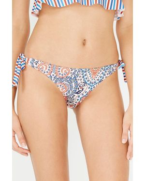 Penti Paisley Low-Waist Brazilian Bikini Bottoms - Blue
