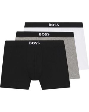 BOSS Polycotton Boxer Briefs (Pack Of 3) - Black