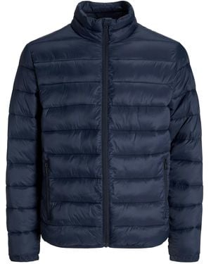 Jack & Jones Puffer Jacket With Quilted Design - Blue