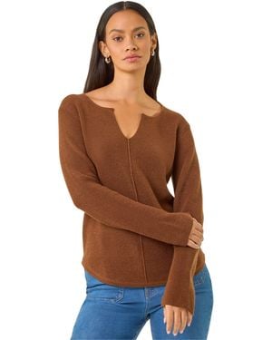 D.u.s.k Waffle Knit Jumper - Brown