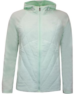 Under Armour Sprint Hybrid Jacket Zip Up Hooded Track Top 1350784 403 - Green