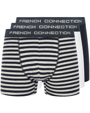 French Connection Fc14 3Pk Boxer Shorts - Blue