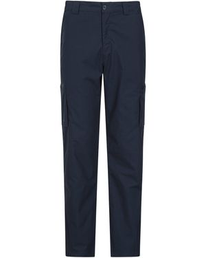 Mountain Warehouse 'Trek' Trouser With Multiple Pockets Sun Protection Quick Dry Hiking Trousers - Blue