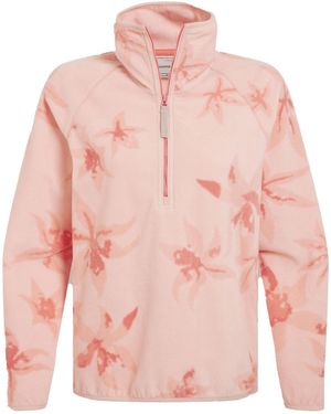 Craghoppers Ladies Reedmace National Trust Half Zip Fleece Top (Sherbet) - Pink