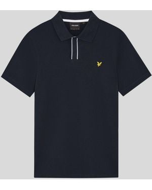 Lyle & Scott Placket Tipped Polo Shirt - Blue