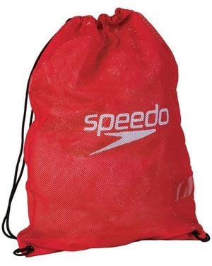 Speedo Wet Kit Mesh Drawstring Bag - Red