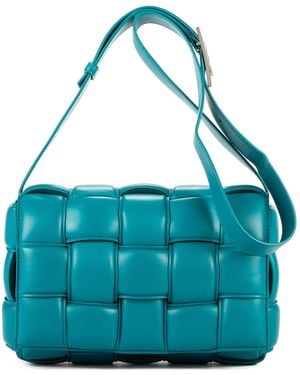 Bottega Veneta Cassette Flap Chain Maxi Shoulder Bag - Blue