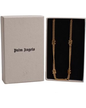 Palm Angels Vrouwen Fijne Ketting Met Letter Pwob072S23Mat0017676 - Naturel