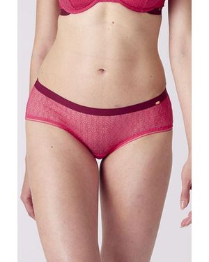 Pretty Polly Delicate Lace Short - Red
