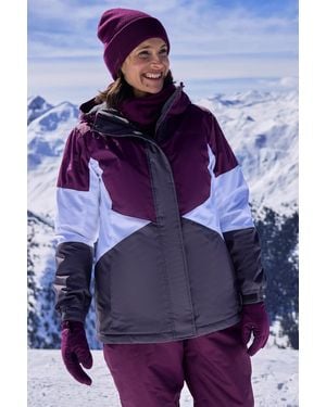 Mountain Warehouse 'Moon' Ski Jacket Snow Proof Insulated Winter Coat - Purple