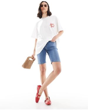 Levi's Levi's High Waisted Bermuda Denim Shorts - Blue