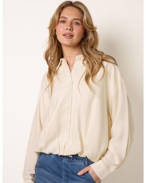 Blue Vanilla Relaxed Button-Up Shirt - Natural