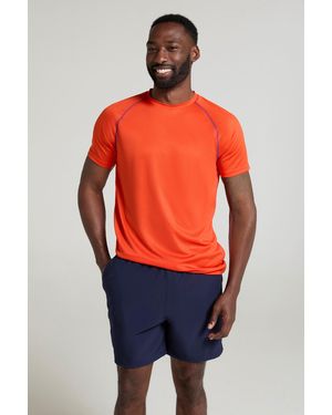 Mountain Warehouse 'Endurance' T-Shirt Breathable Quick Dry Upf50 Sun Protection Tee - Orange