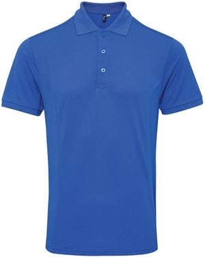 PREMIER Coolchecker Plus Pique Polo With Coolplus (Royal) - Blue