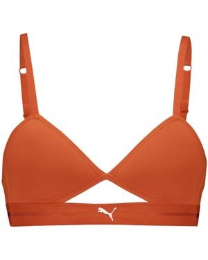 PUMA Peek A Boo Triangle Bralette - Orange