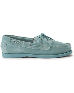 Kurt Geiger Suede Somerville Boat Shoe Shoes - Blue