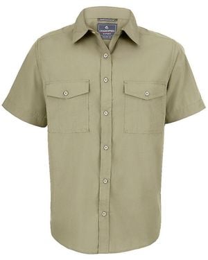 Craghoppers Expert Kiwi Short-Sleeved Shirt (Pebble) - Green