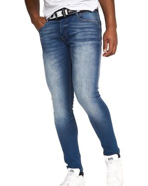 Crosshatch Barbeck Slim Jeans (Tinted) - Blue