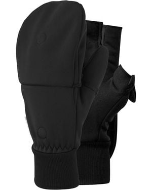 Trekmates Rigg Convertible Mittens Windproof Warm Outdoor Hiking Walking - Black