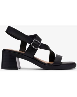 Clarks Jaylan Sol Leather Sandals - Black