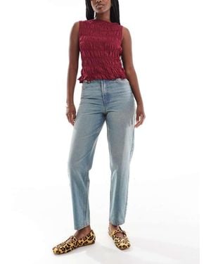 Miss Selfridge Highwaist Mom Jean - Blue