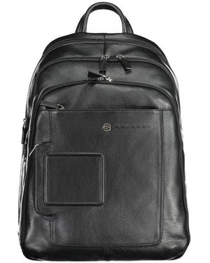 Piquadro Leather Backpack Material_Leather1 - Black