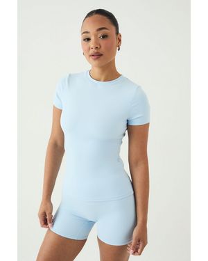 DSGN Studio Sculpt Short Sleeve Top - Blue