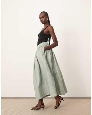 ARRANGE Textured Maxi Skirt With Pockets - Natural
