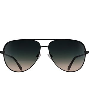 Quay Aviator Shiny To Gradient High Key Extra Large Metal - Black