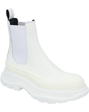 McQueen Tread Chelsea Boots Calfskin - White