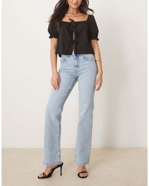 Gina Tricot Mid Rise Bootcut Flare Stretch Jeans - Blue