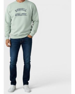 Russell Crew Logo Sweatshirt - Blue