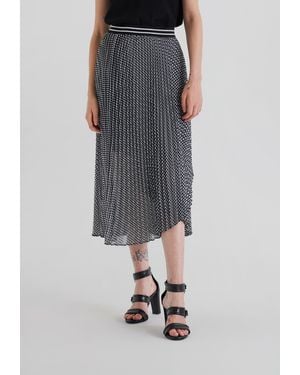 IKKS Pleated Elastic Waistband Skirt - Black