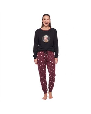 Kisses&Love Cotton Long Sleeve Pyjamas Klp1 - Red