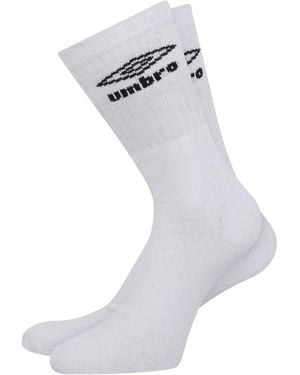 Umbro Logo Crew Socks (Pack Of 3) - White