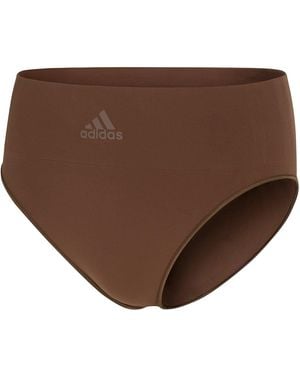 adidas Active Seamless Micro Stretch High Leg Brief - Brown
