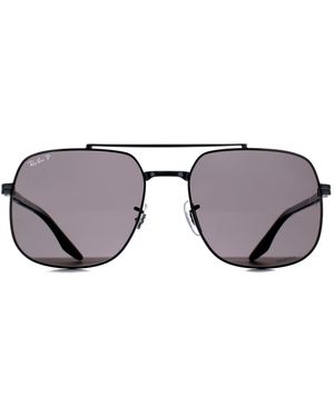 Ray-Ban Aviator Gunmetal Dark Chromance Polarized Rb3699 - Grey